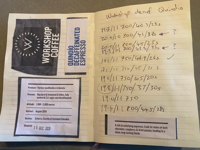 Workshop Decaf Colombia